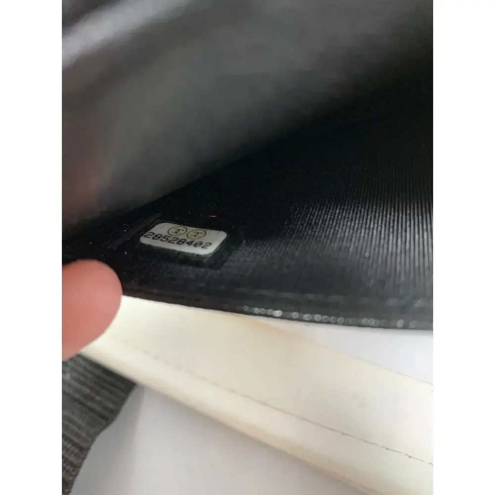 Chanel Chevron Mademoiselle Wallet On Chain Black Caviar Leather